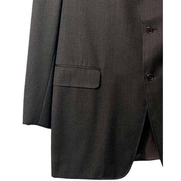 Canali Proposta Suit Jacket Mens 44L Gray Wool Tweed Single Breasted EU 54L - Picture 6 of 12